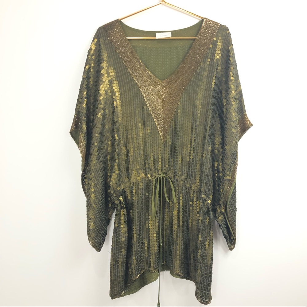 Camilla sequin tunic 100% Silk